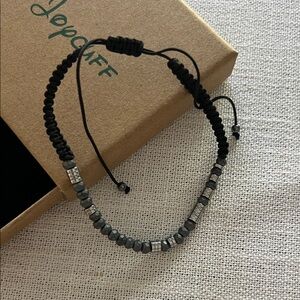 Elegant Black and Silver Beaded Bracelet